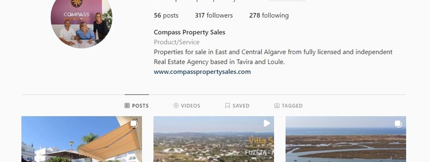 Anunciando o lançamento do Compass Property Sales no Instagram 